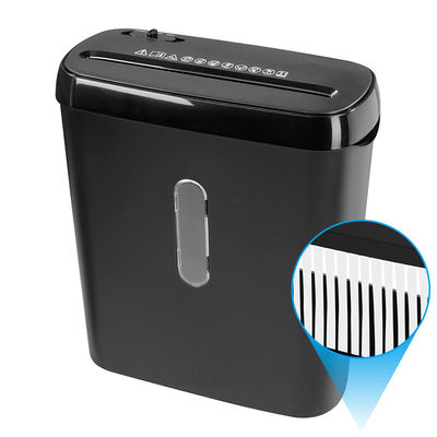 8L Mini Basket Bin S636B ile 6 Yapraklı Şeritli Kağıt Kırıcı Makine