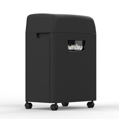 Ağır Harçlıklı Kağıt Kırıcı 45 dakika 18 Yaprak Çapraz Kesim Ofis Kredi Kartı Kırıcıları Ofis için 20 Litre Çekme Kutusu 4 Caster ile
