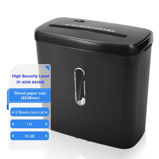 Mini ev ofisi Cross Cut 6 sayfa A4 Kağıt Kırıcı 11L sepetle C502P 0