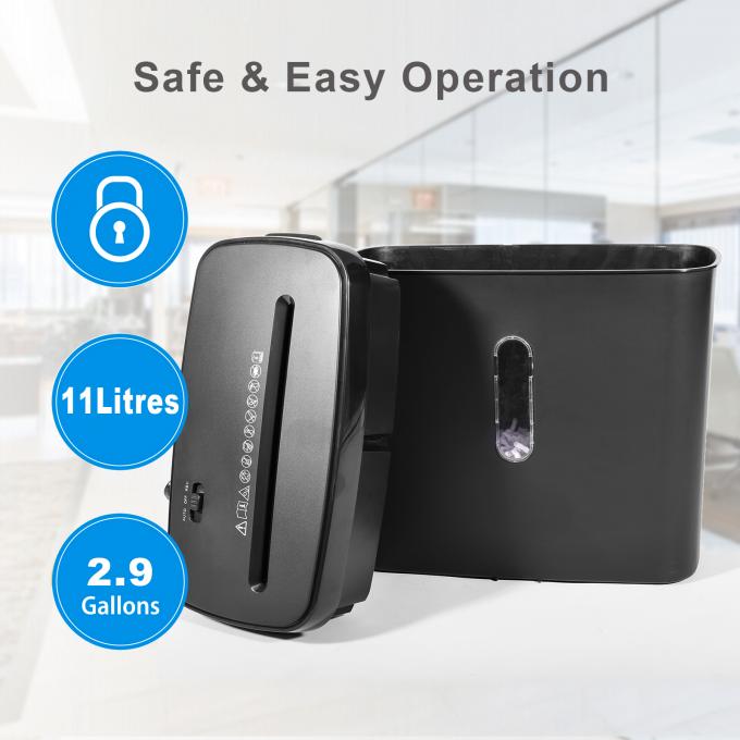 Elektrikli belgeler Çapraz kesim Kağıt yok makine C502P 6 sayfa kredi kartı parçalayıcı 11L mini sepete bin ile 5