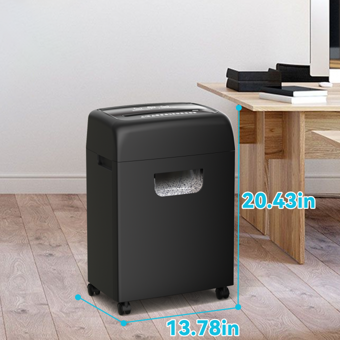 C281P Ağır Görevli Elektrikli Ofis Kırıcı 20L 18 Yaprak Çapraz Kesimli Kağıt Kırıcı Kartlar İçin P-4 Çekici Kutusuyla 5