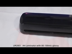 LM2001 A4 Fotoğraf kağıdı laminasyonu için otomatik siyah sıcak laminatör makinesi